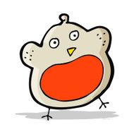 funny cartoon christmas robin N6