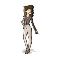 cartoon pretty woman N142