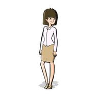 cartoon pretty businesswoman N4