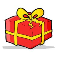 cartoon christmas present N38