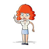 cartoon happy woman with idea N5