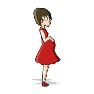 cartoon pregnant woman N15