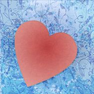 Painted brush heart shape vector background