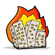 cartoon burning buildings N5