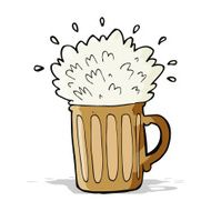 cartoon frothy beer N7