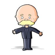 Cartoon Man With Mustache N60