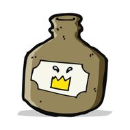 cartoon old whiskey bottle N5