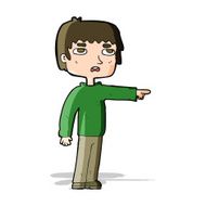 Cartoon Boy Pointing N17