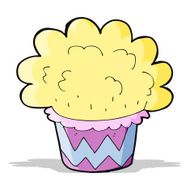 cartoon cupcake N96