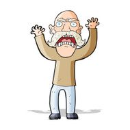 cartoon angry old man N78