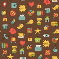 seamless doodle pattern N4