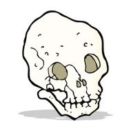 cartoon spooky skull N91