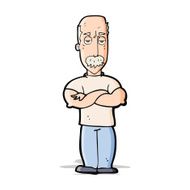 cartoon angry man with mustache N5