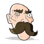 cartoon angry old man N80