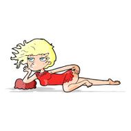 cartoon woman in sexy pose N7
