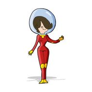 cartoon space woman N15