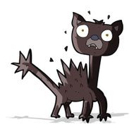 cartoon scared cat N5