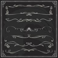 Hand-drawn line border set N18