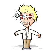 cartoon staring man N21