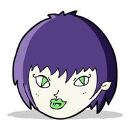 cartoon vampire girl face N5