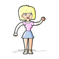 Cartoon Girl Waving N17
