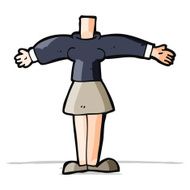 cartoon female body (add photos or mix and match cartoons) N110