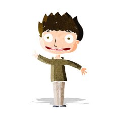 cartoon happy boy N84