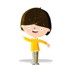 cartoon happy boy N86