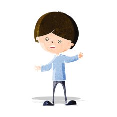 cartoon unhappy boy N18