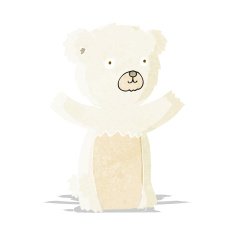 cute cartoon polar bear N19