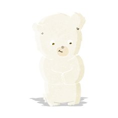 cute cartoon polar bear N20