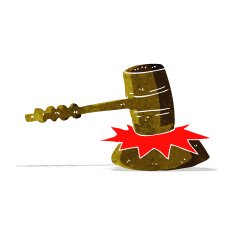 cartoon gavel banging N3