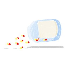 cartoon jar of pills N9