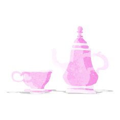 cartoon coffee pot and cup N4