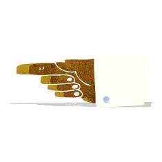 cartoon pointing hand N25
