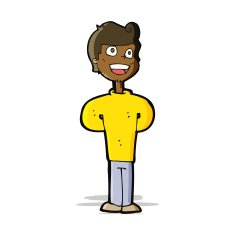 cartoon happy man N162