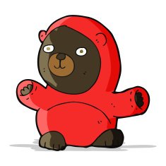 cute cartoon black bear N20