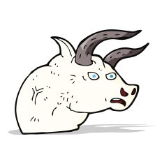 cartoon angry bull head