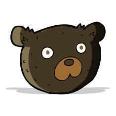 cartoon black bear N14