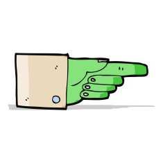 cartoon pointing zombie hand N5