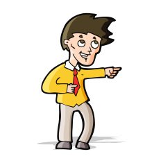 cartoon funny office man pointing N4
