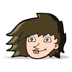 cartoon female face N48
