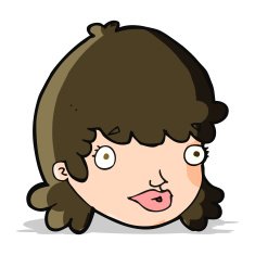 cartoon staring girl N3