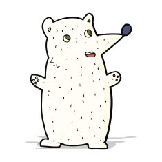 funny cartoon polar bear N10