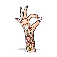 cartoon tattoo arm N6