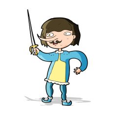 cartoon man with sword N3