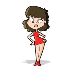 cartoon woman with hands on hips N64