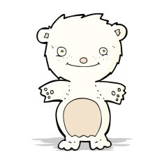 cartoon happy little polar bear N5