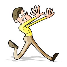 Cartoon Man Running Away N7