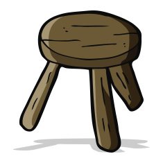 cartoon wooden stool N7